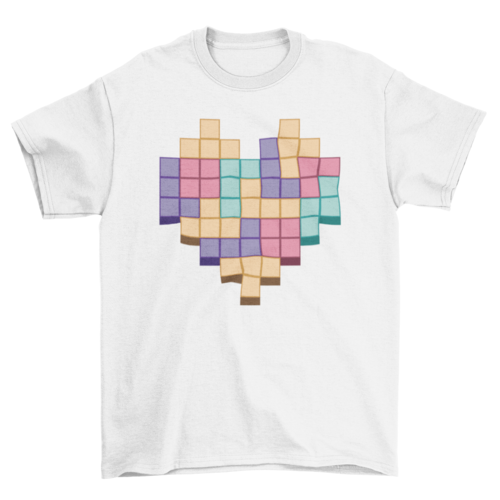 Block Game Heart T-shirt