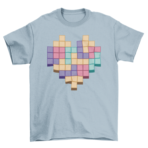 Block Game Heart T-shirt