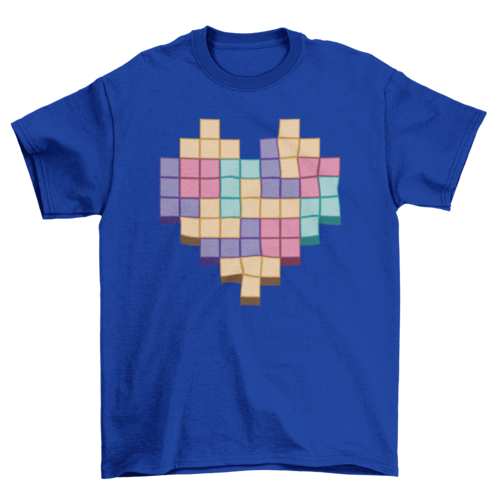 Block Game Heart T-shirt